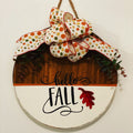 Happy Fall - Split Paint -12" Wooden Door Sign / Wreath