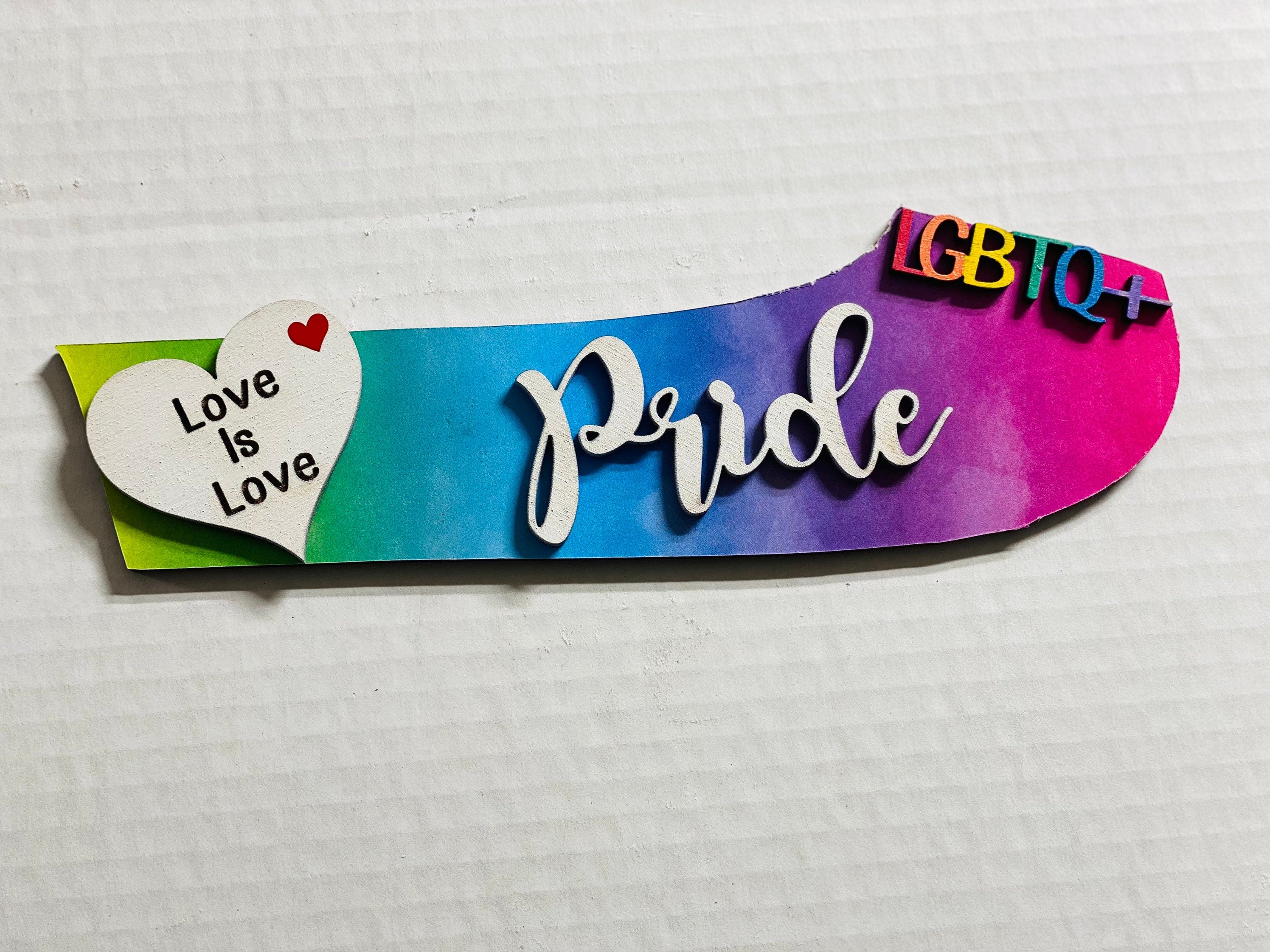 Add on Outfit for Dachshund Doxie - Pride - LBGTQ - Weiner Dog - Large Round Wooden Shiplap Door Hanger / Wreath / Sign