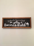 Rustic Wooden Framed Christmas Nativity Sign