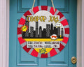 Superhero Nursery - Hospital Room - Personalized - City Superheroes - Baby Shower Gift - Door Sign / Wreath