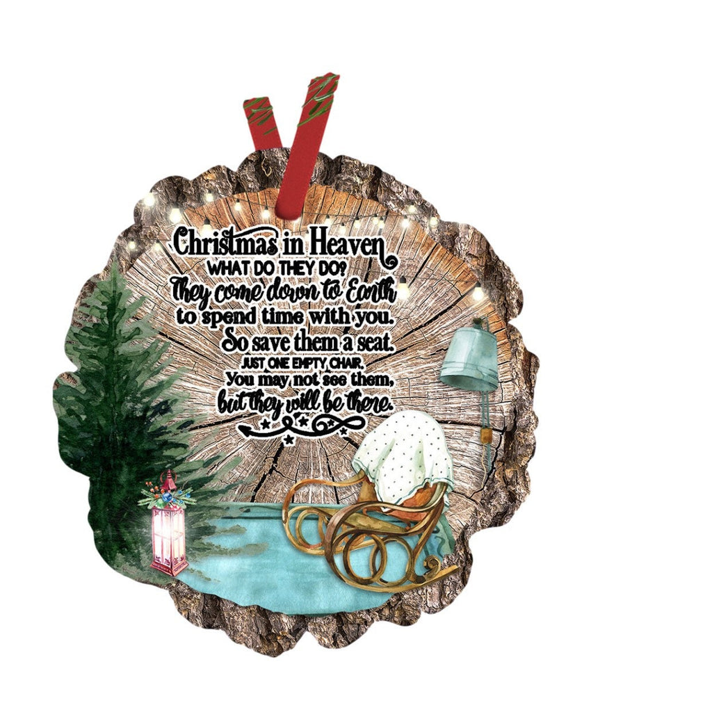Personalized - Christmas in Heaven - Wood Slice  - Christmas Tree - Ornament