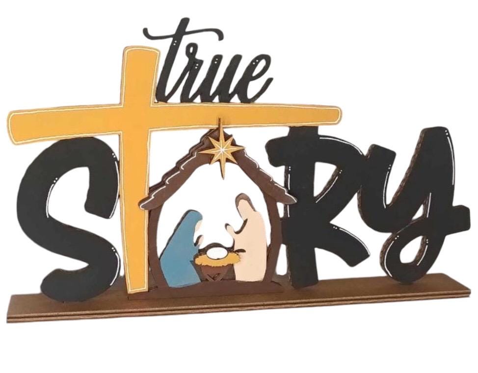 Religious | True Story | Christmas | Nativity | Xmas | Decorative | Shelf Sitter