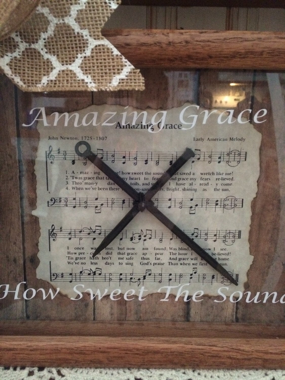 Amazing Grace 8 x 10 Religious Wooden Easter Shadow Box Gift FREE SHIPPING