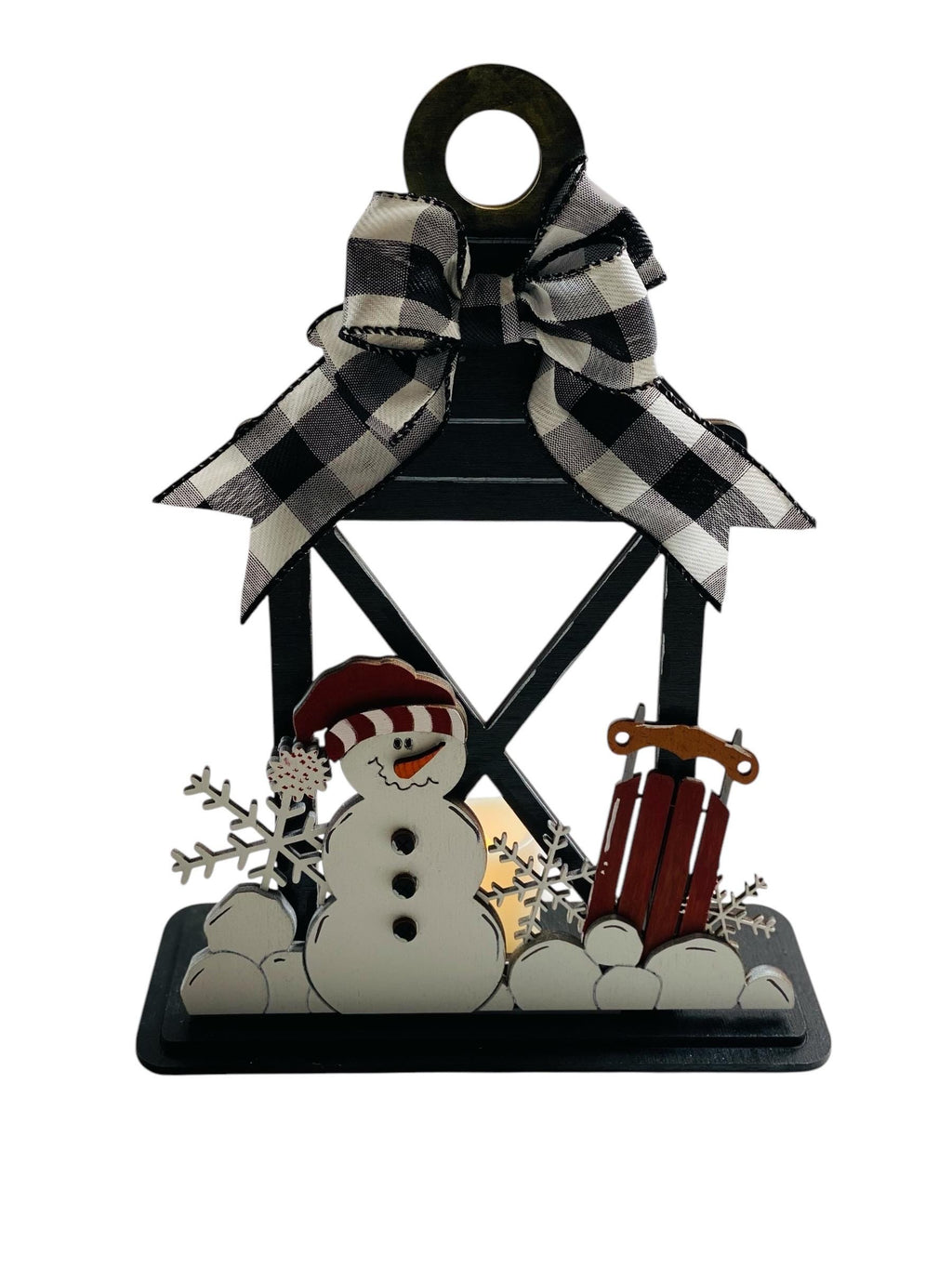 Add On Winter Snowman - Interchangeable Lantern - Stand up - Door Sign