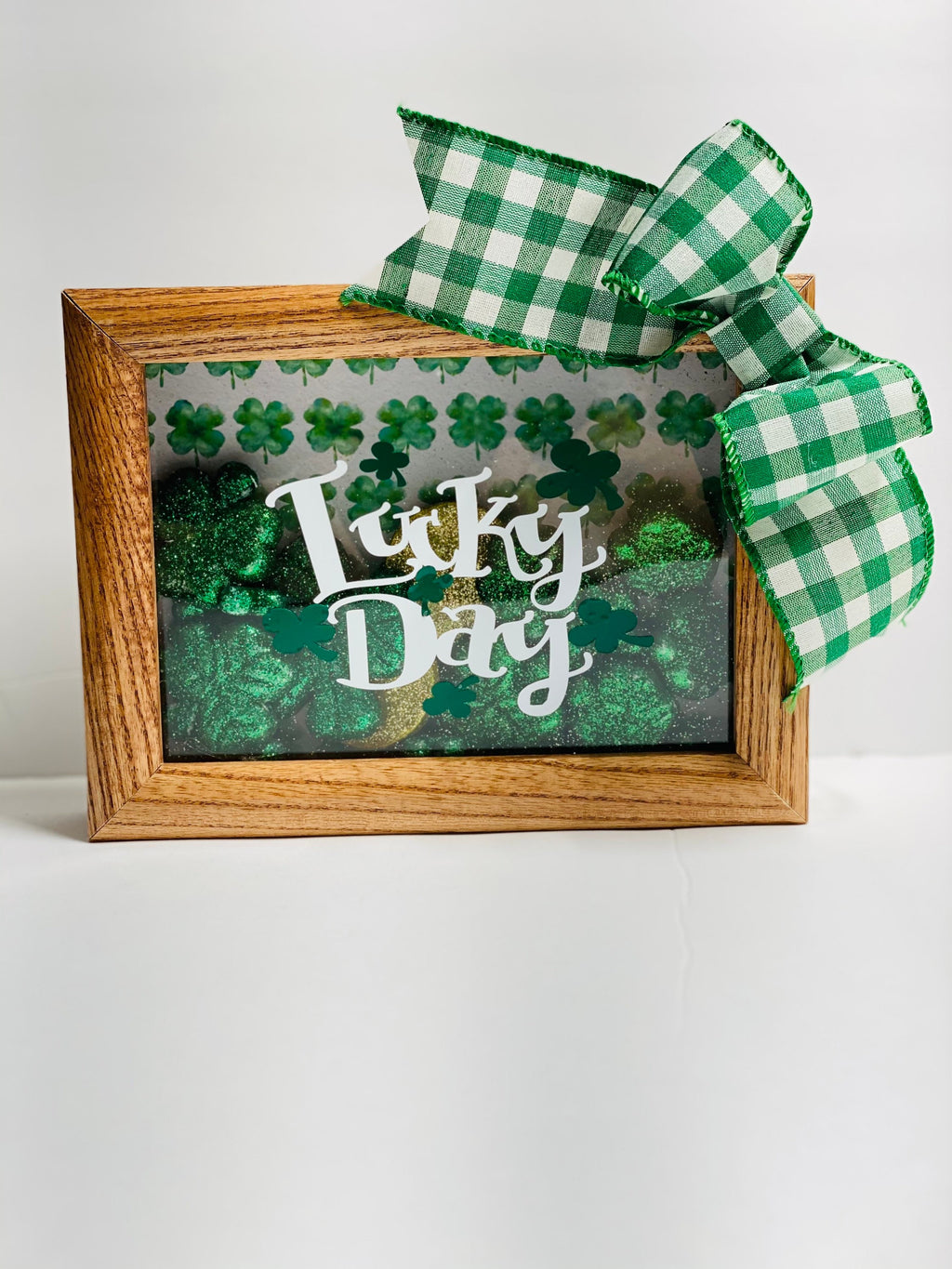Lucky Day - St. Patrick’s Day - 5 x 7 Wooden Shadow Box - With Filler