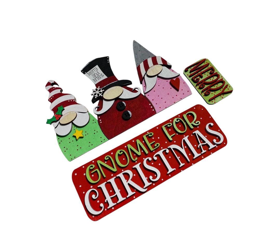 Add On - Gnome for Christmas Set - Interchangeable- Vintage Truck - Stand up - Door Sign