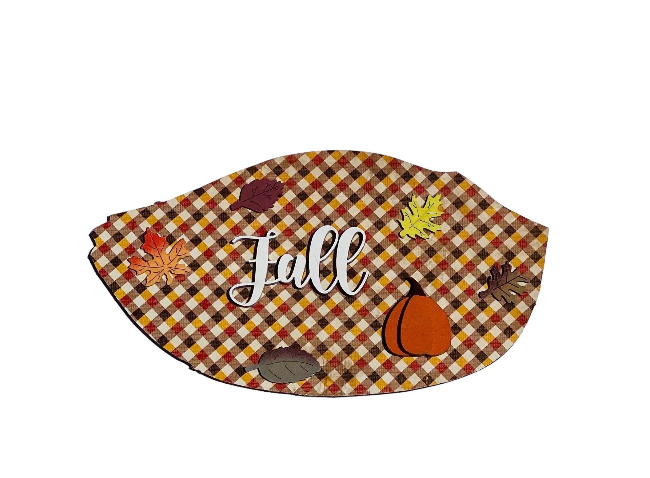 Add on Outfit - Fall - For Goose Goosey Interchangeable Large Round Wooden Shiplap Door Hanger / Wreath - Standup