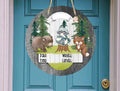 Woodland  Nursery - Hospital Room - Personalized - Birth Stats - Baby Shower Gift - Door Sign / Wreath