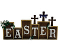 Easter | Decorative | Shelf Sitter | Spring Decor | Religious | Three Wooden Crosses
