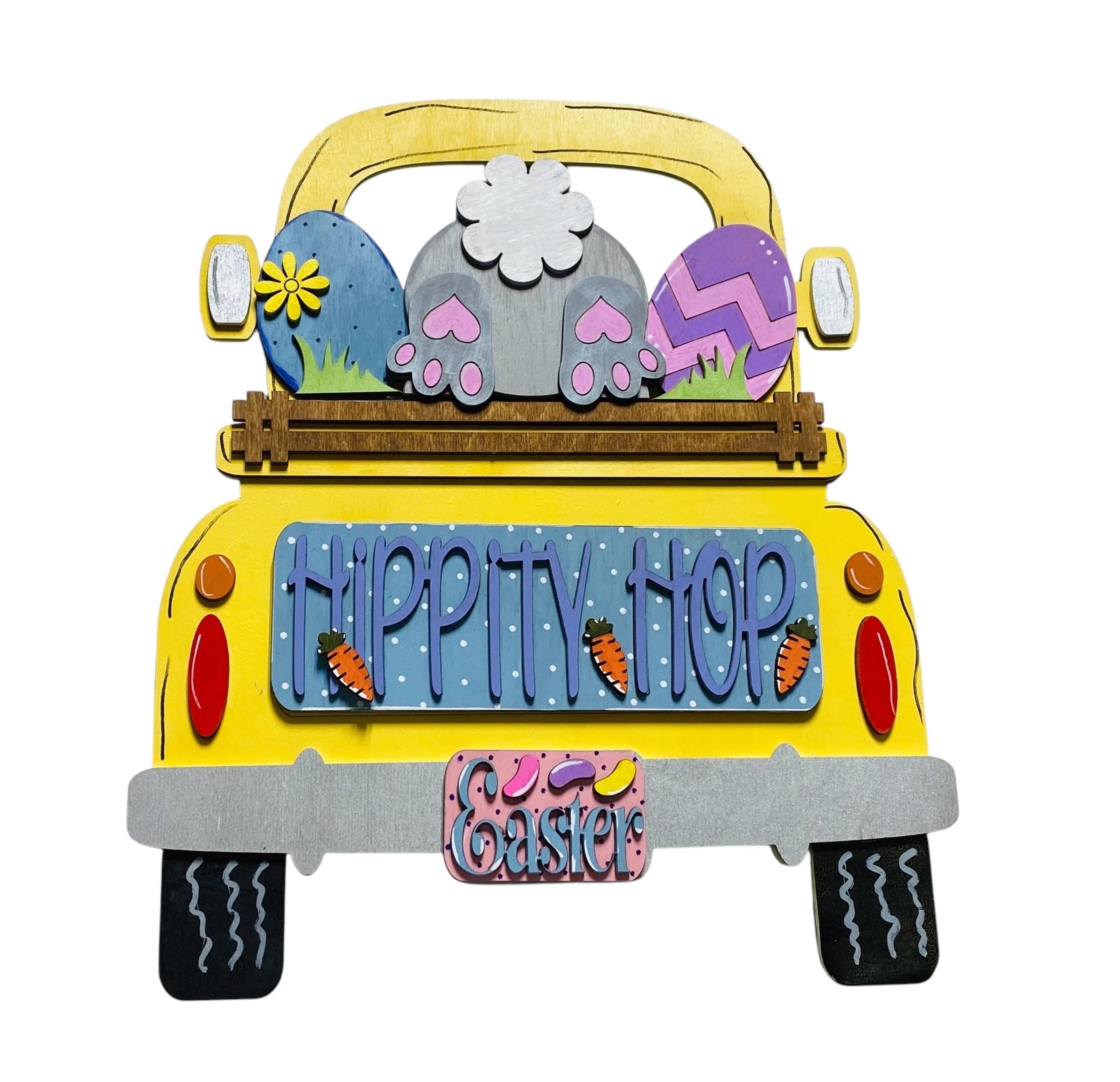 Add On - Hippity Hop - Easter -  Bunny Set - Interchangeable- Vintage Truck - Stand up - Door Sign