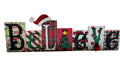 Believe | Printed Block Sign | Winter | Christmas | Decorative | Shelf Sitter