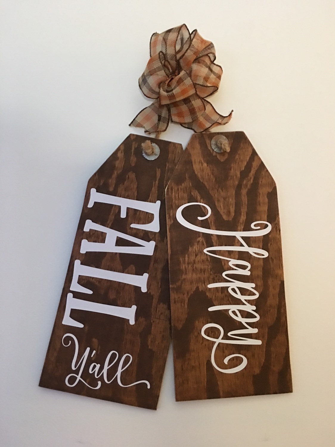 Happy Fall Y'All Fall Wooden Door Tags / Sign