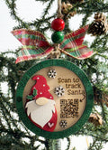 Gnome - Santa Tracker  - QR Code - Magical Christmas Ornament