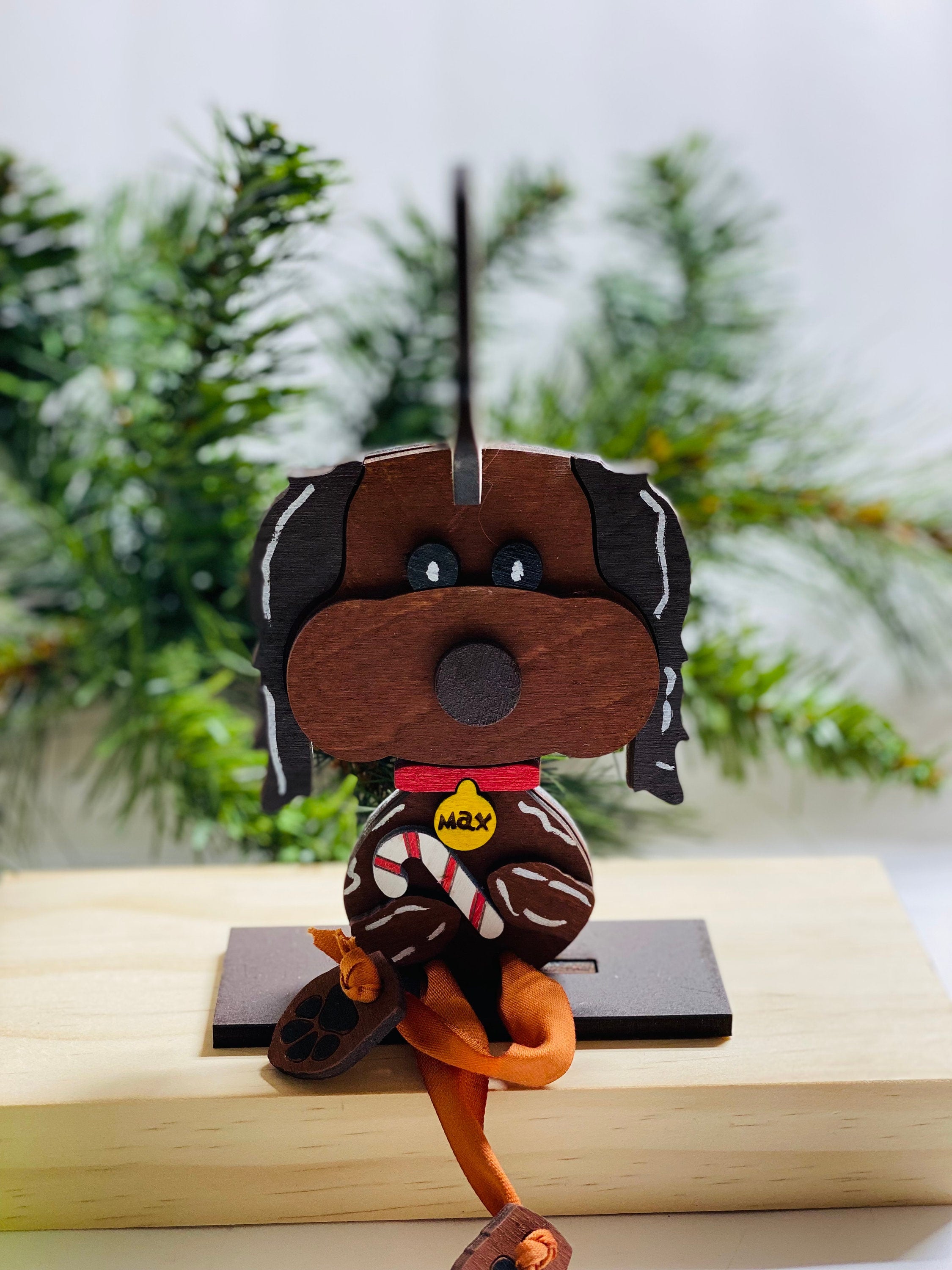 Mean One Gnome and Max the Dog Set -  Shelf Sitter - Christmas Decoration Decor