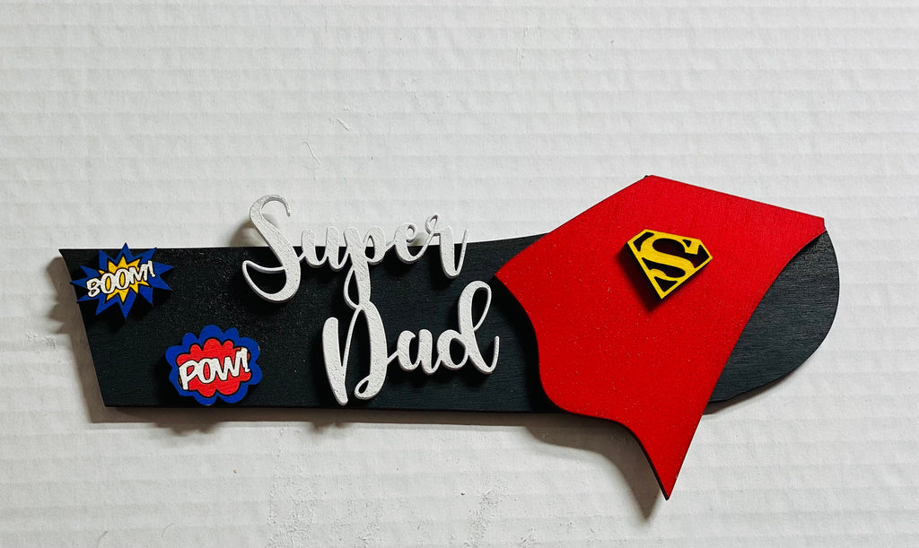 Add on Outfit for Dachshund Doxie - Corgi - Super Hero - Father’s Fathers Day  - Large Round Wooden Shiplap Door Hanger / Wreath / Sign