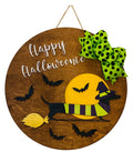 Happy Halloweenie - Halloween- Dachshund - Doxie Dog - Wooden Door Sign / Wreath