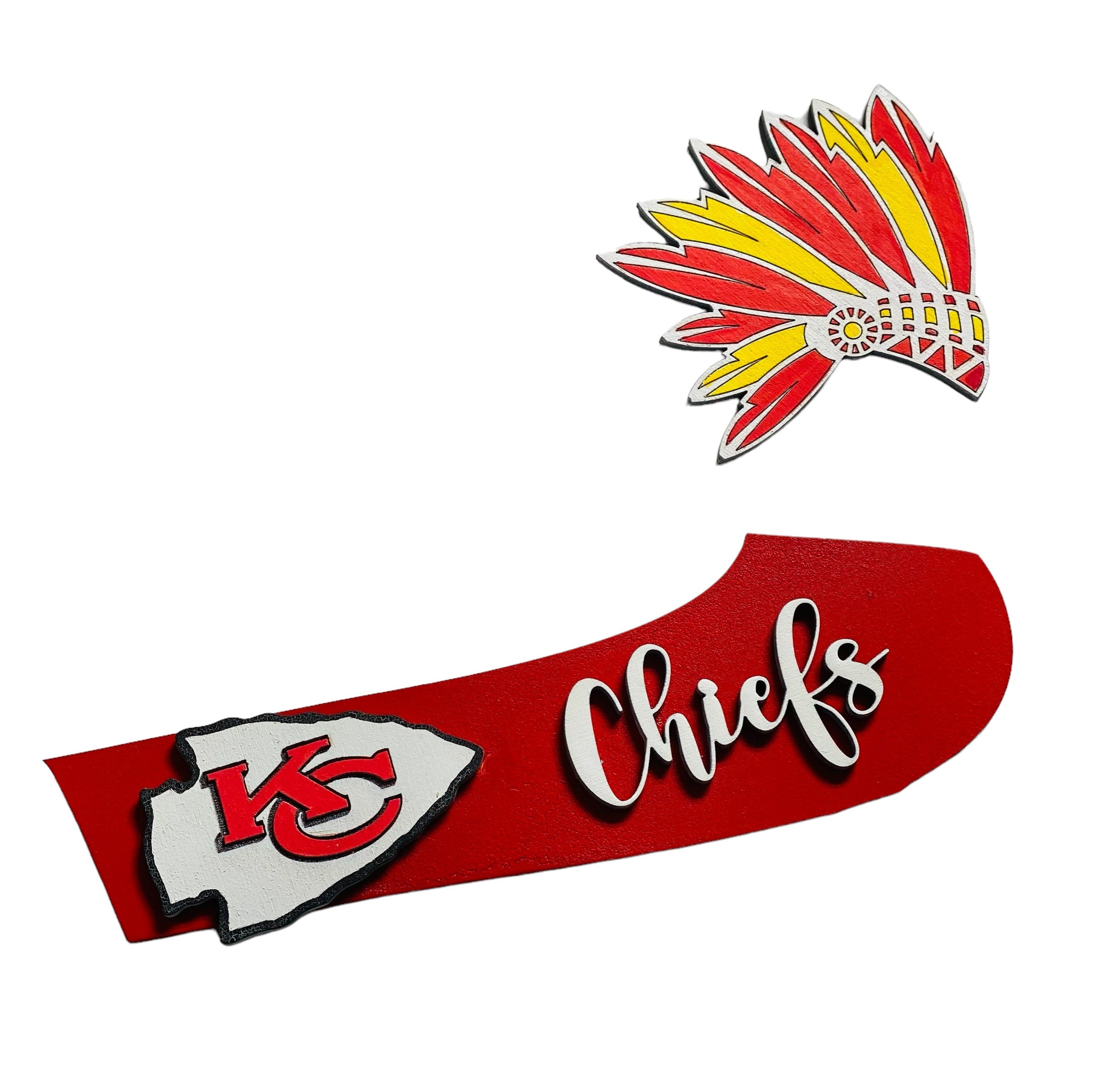 Add on Outfit for Dachshund Doxie - Corgi - Kansas City Chiefs - Football - Large Round Wooden Shiplap Door Hanger / Wreath / Sign