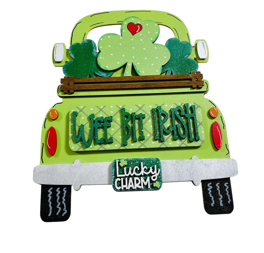 Add On St Patrick’s Day - Wee Bit Irish Set - Interchangeable- Vintage Truck - Stand up - Door Sign