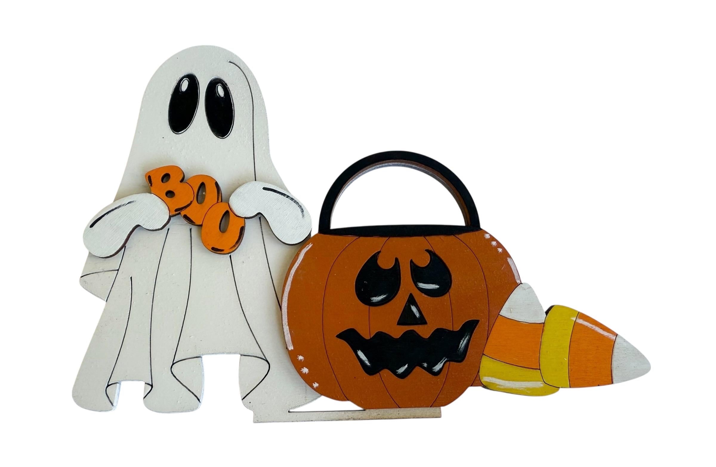 Add On Halloween Ghost - Interchangeable Lantern - Stand up - Door Sign
