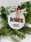 Personalized - Christmas Font - With Year - Ornament