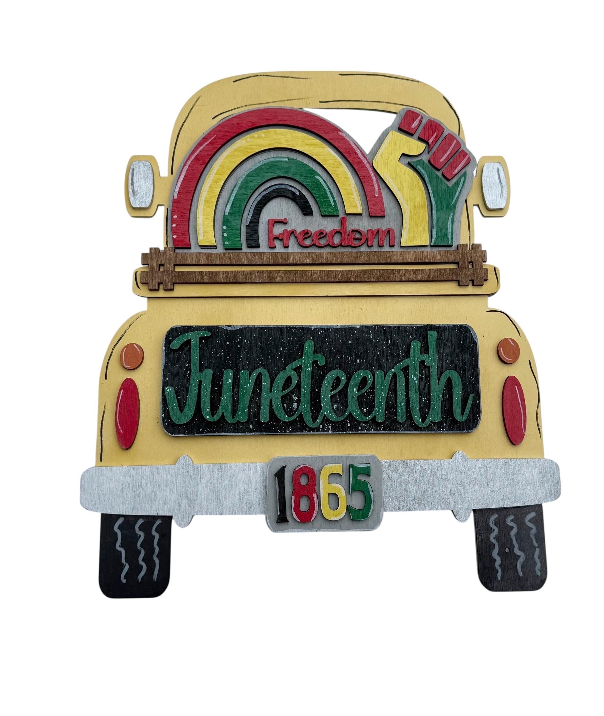 Add On - Juneteenth Set - Interchangeable- Vintage Truck - Stand up - Door Sign