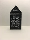 When Life Gives You More Than You Can Stand Kneel | Decorative | Wooden Church Block