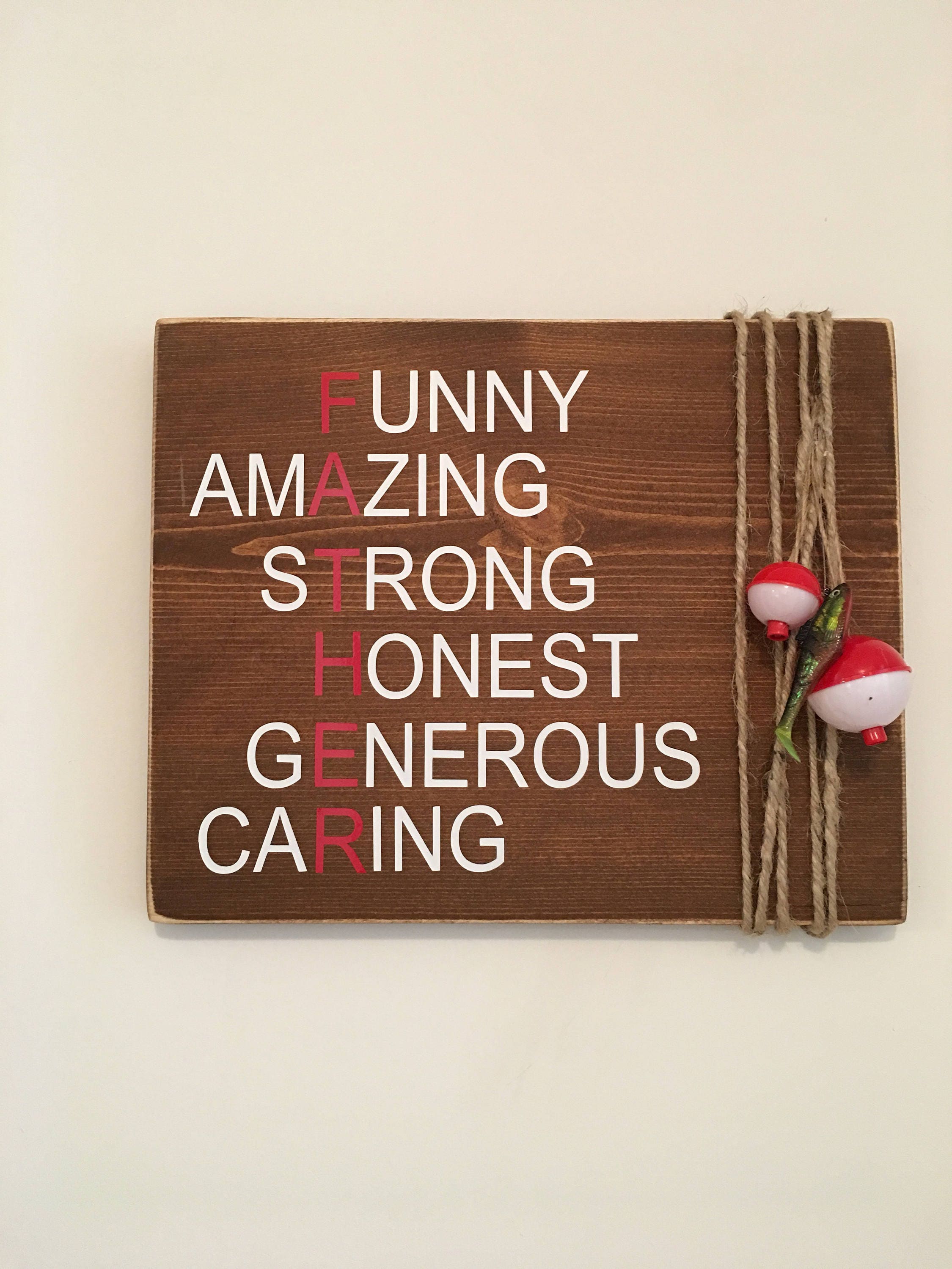 Rustic - Fishing - Father's Day Gift / Father of the Bride Gift 11" x 14" Wooden Sign