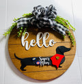 Add on Outfit for Dachshund Doxie - Corgi -Super Mom - Mother’s Mothers Day - Large Round Wooden Shiplap Door Hanger / Wreath / Sign