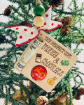 Christmas  - Money Holder / Chocolate - Wooden Ornament - Gift for Him Her