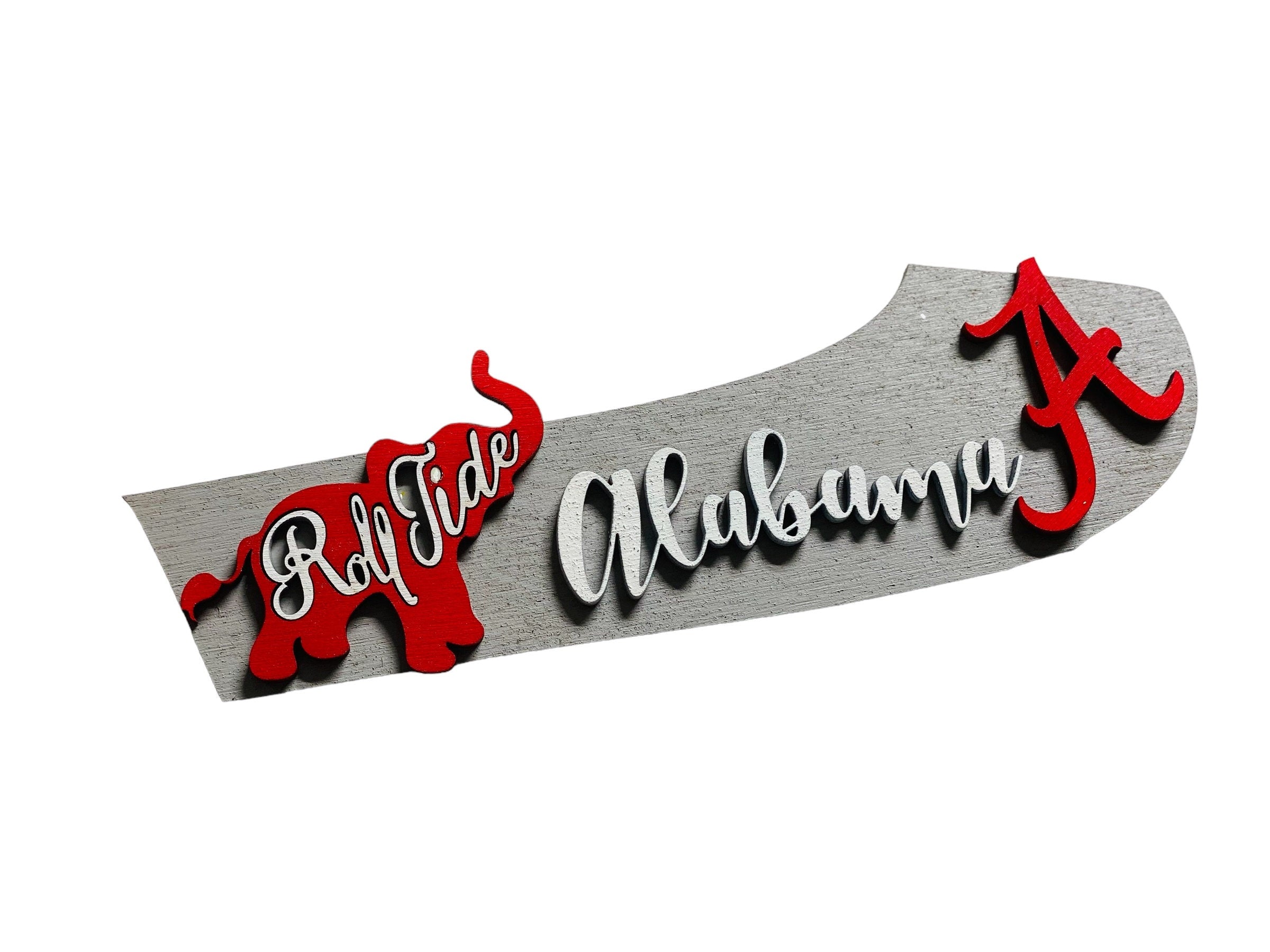 Add on Outfit for Dachshund Doxie - Alabama Rolltide - Football - Weiner Dog - Large Round Wooden Shiplap Door Hanger / Wreath / Sign