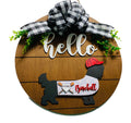 Add on Outfit for  Yorkie Frenchie Pug - Baseball - Dog - Large Round Wooden Shiplap Door Hanger / Wreath / Sign
