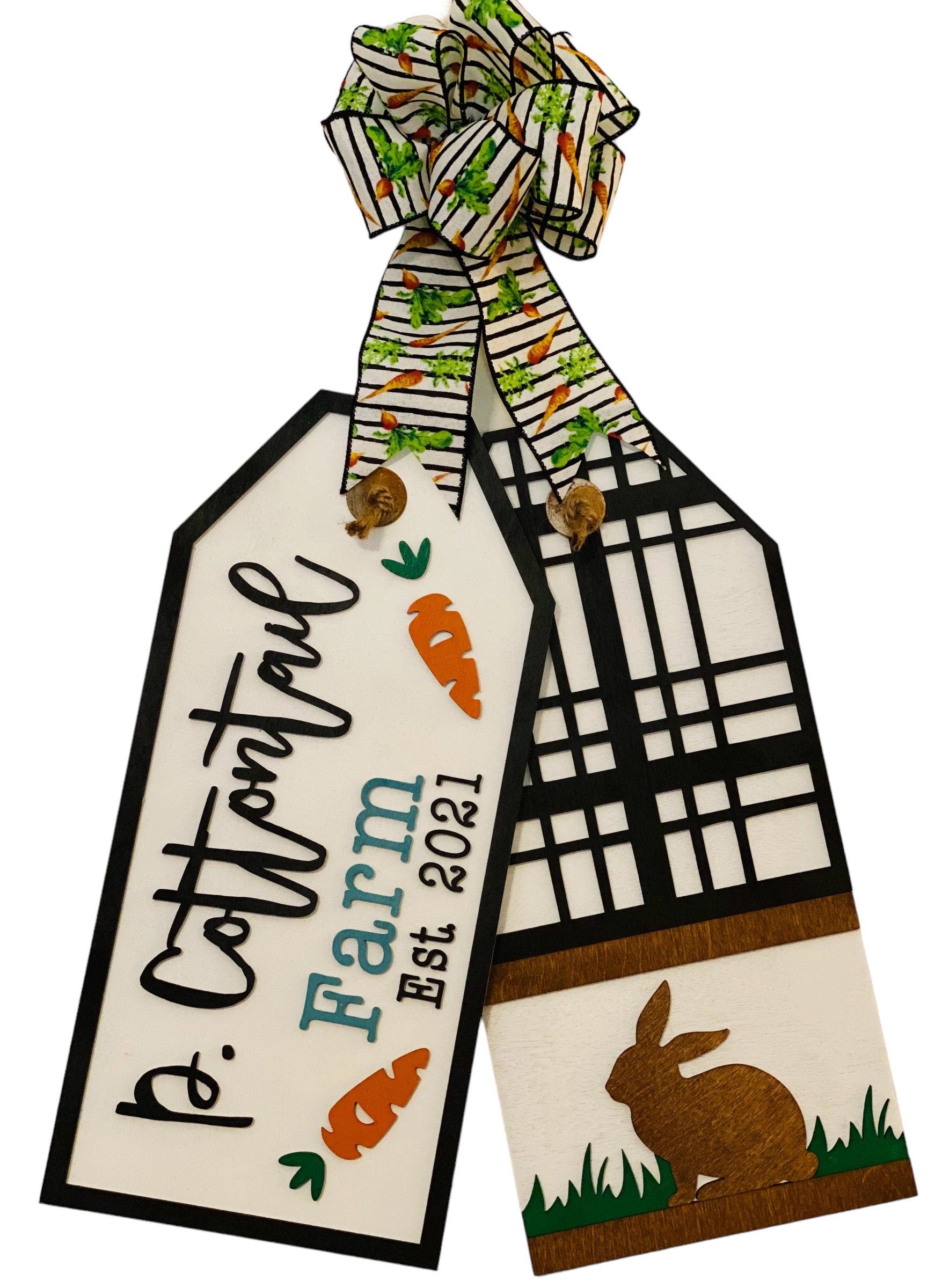 Peter Cottontail - Easter / Spring Wooden - Door Tags - Sign - Decoration - Gift for Him Her