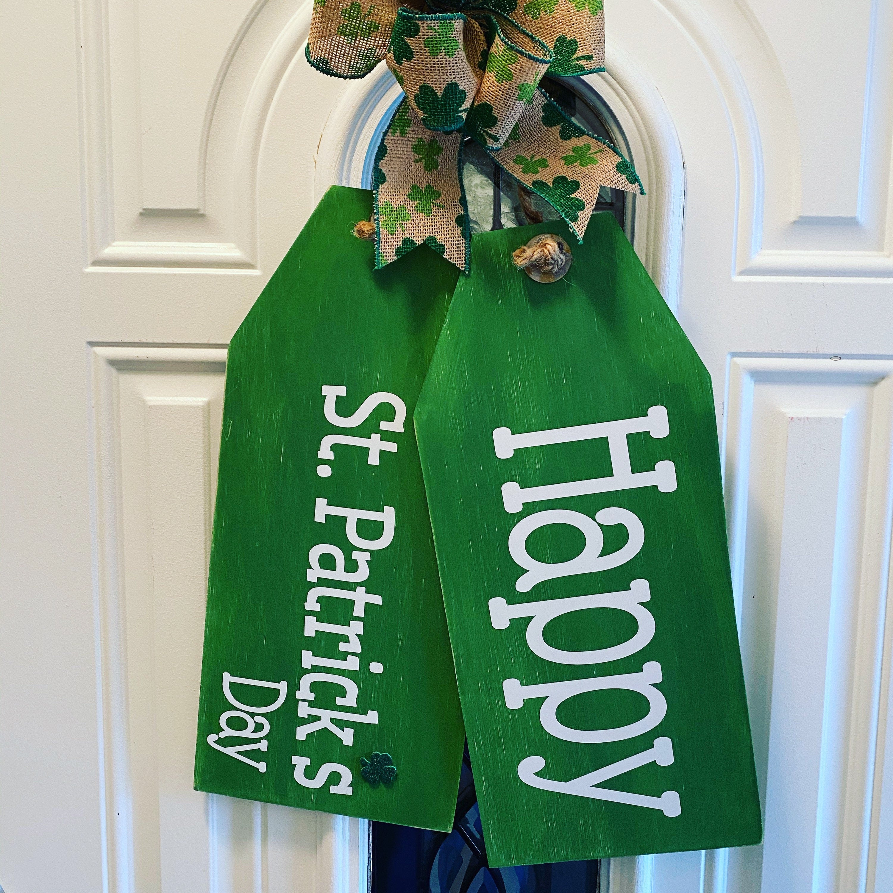 Happy St Patrick’s Day - Green Wooden - St Pat’s - Door Tags - Signs