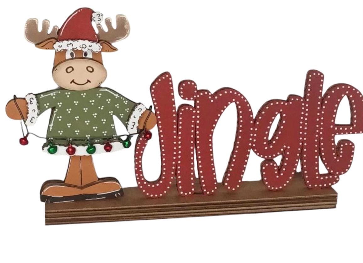 Jingle | Xmas | Reindeer | Decorative | Shelf Sitter