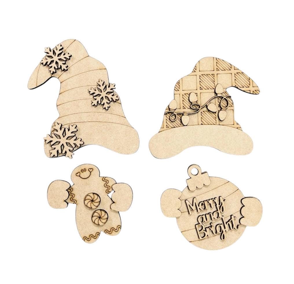 DIY Blank - Christmas Set for Interchangeable Gnome Boy and Girl  - Stand Up Shelf Sitter - Home Decor