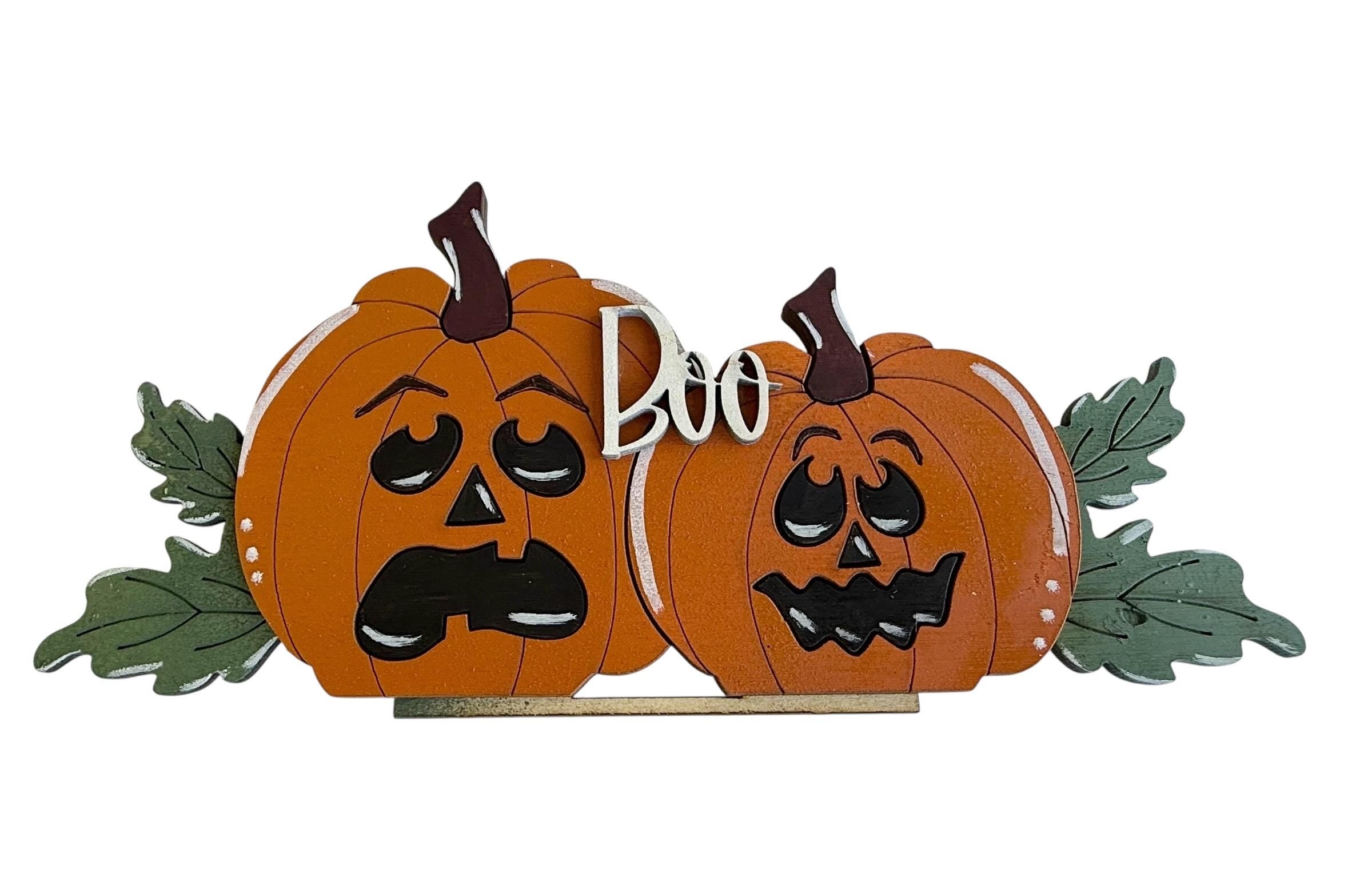 Add On Halloween Jack O Lanterns - Interchangeable Lantern - Stand up - Door Sign