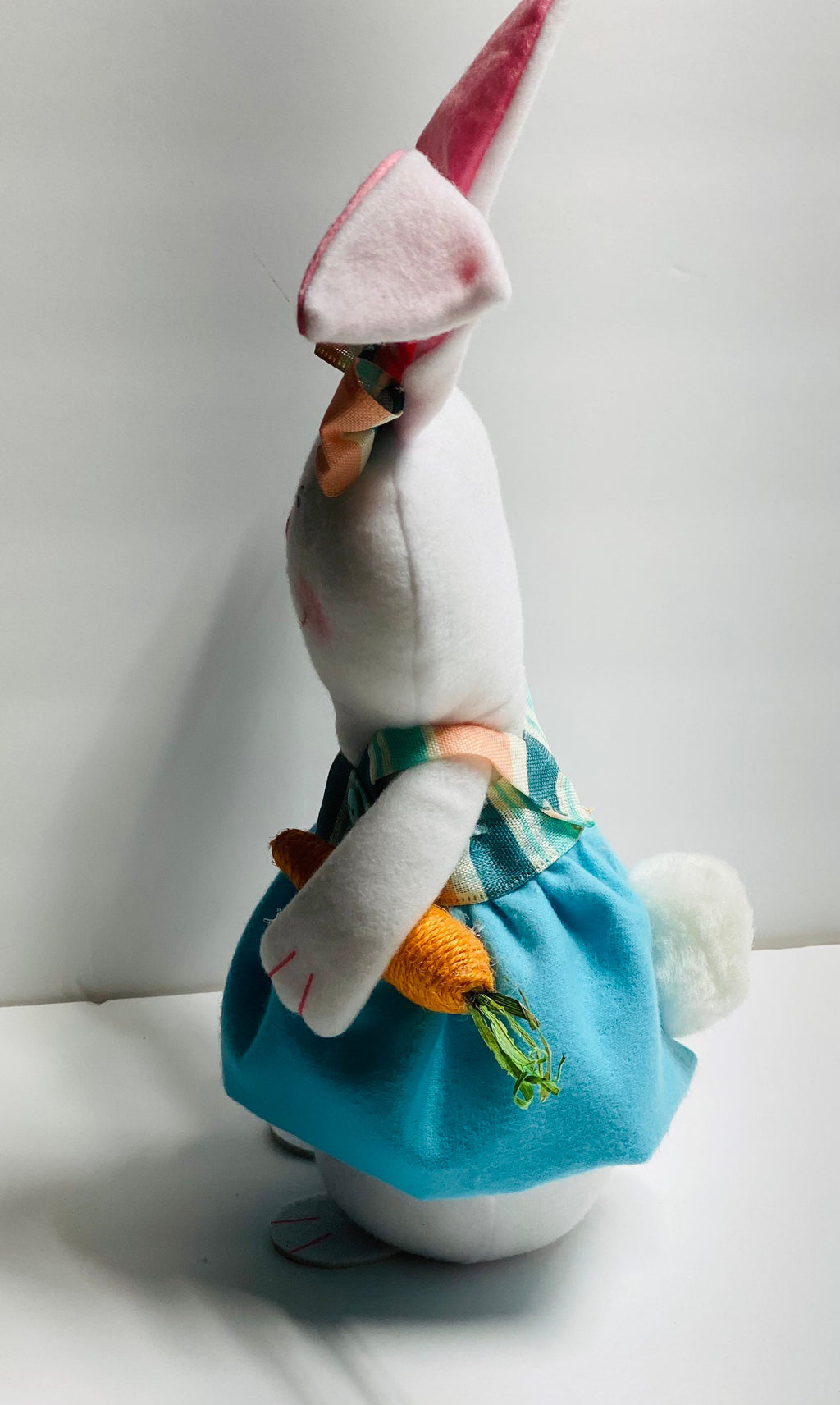 Hello Spring - Girl Easter Bunny with Sign - Easter Decoration Decor