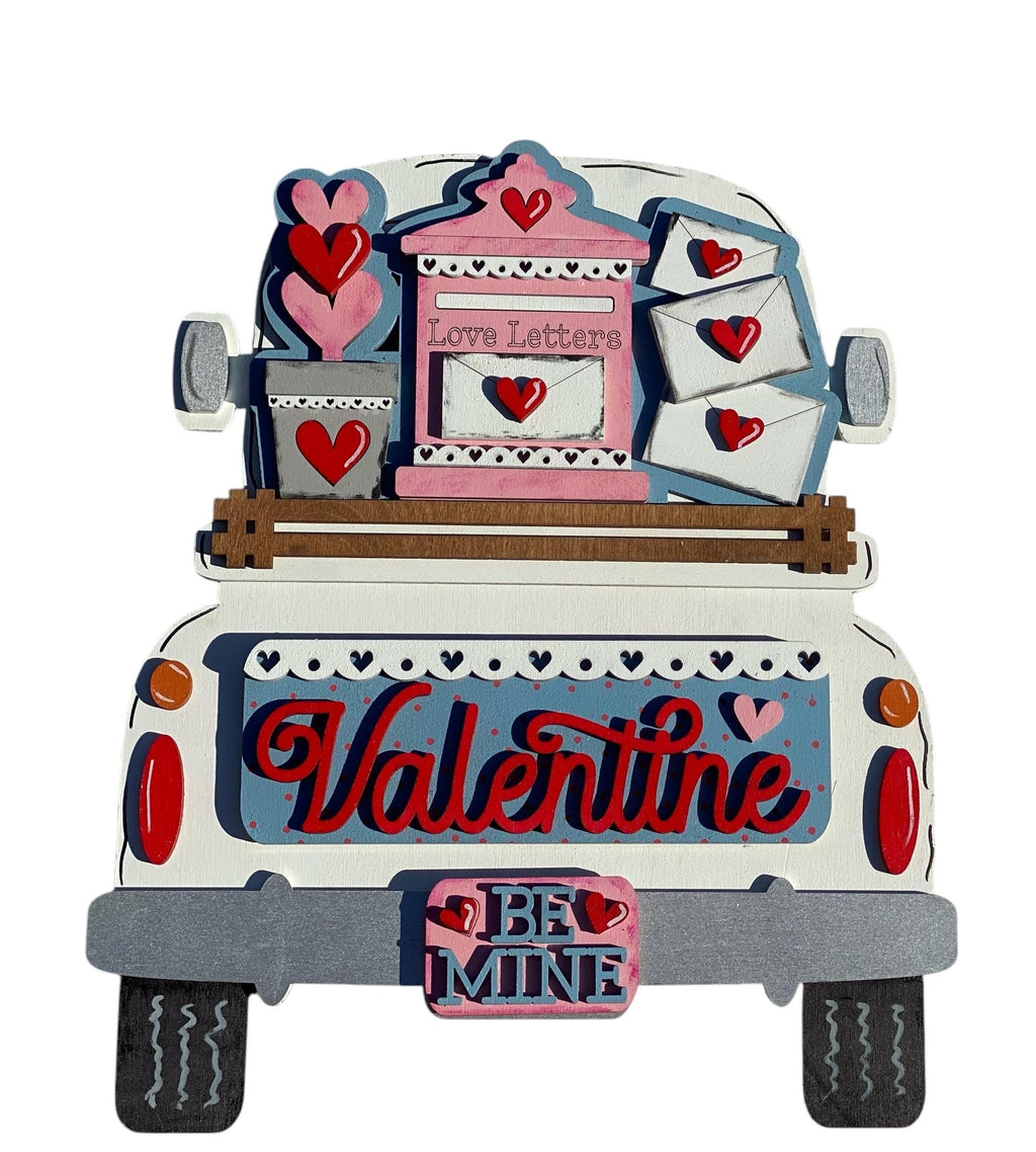 Add On Valentine Set - Be Mine - Interchangeable- Vintage Truck - Stand up - Door Sign