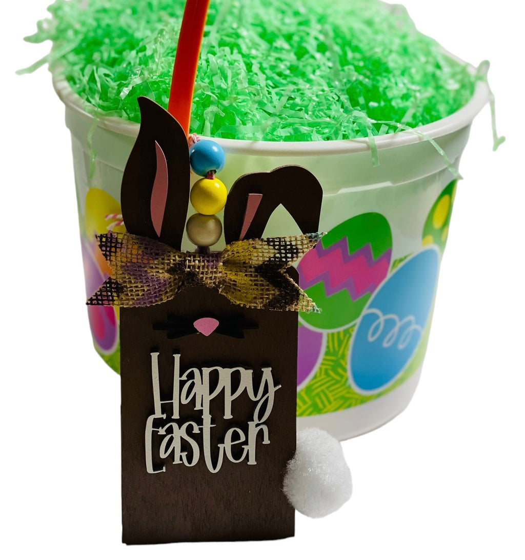 Easter Bunny - Money or Gift Card Holder - Wooden Ornament