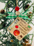 Teachers Can’t Live on Apples - Christmas  - Money Holder / Chocolate - Wooden Ornament - Gift for Him Her