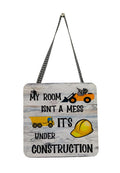 Room Under Construction - Wooden Door Sign - Little Boys Room / Nursery