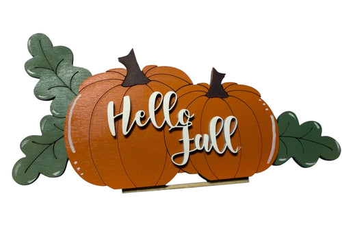 Add On Fall Pumpkins - Interchangeable Lantern - Stand up - Door Sign