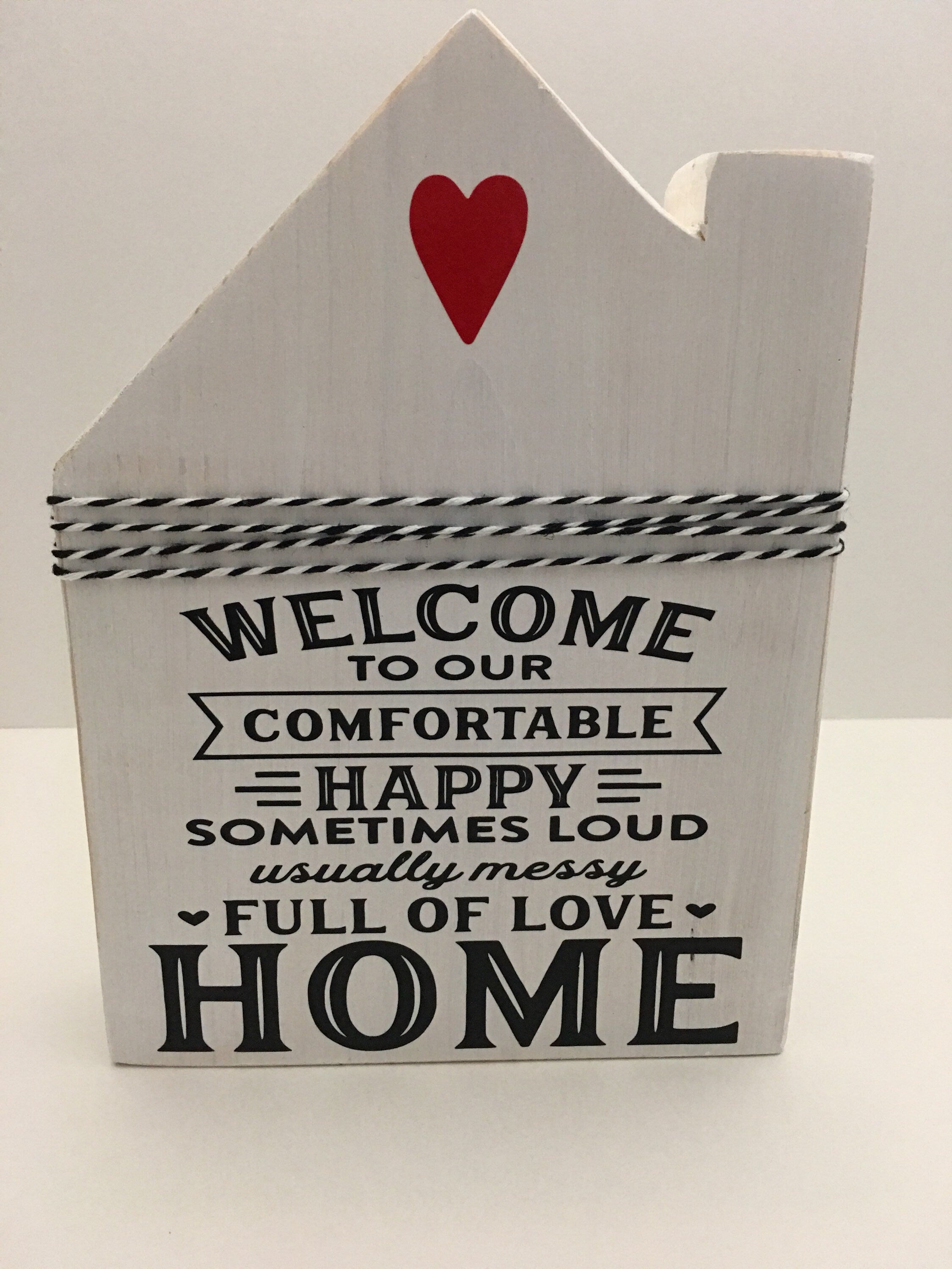 Welcome To Our Home | Decorative | Wooden Block | House