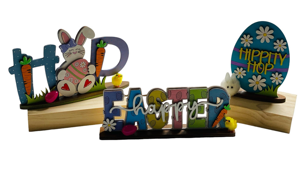 3 Piece Easter Set | Decorative | Shelf Sitter | Spring Decor | Gift for Him Her